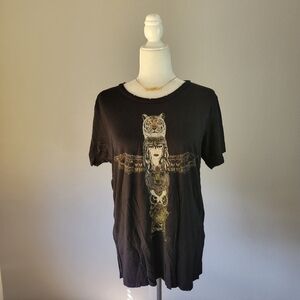 LAUREN MOSHI MEN // animal totem pole distressed super soft crew neck tee